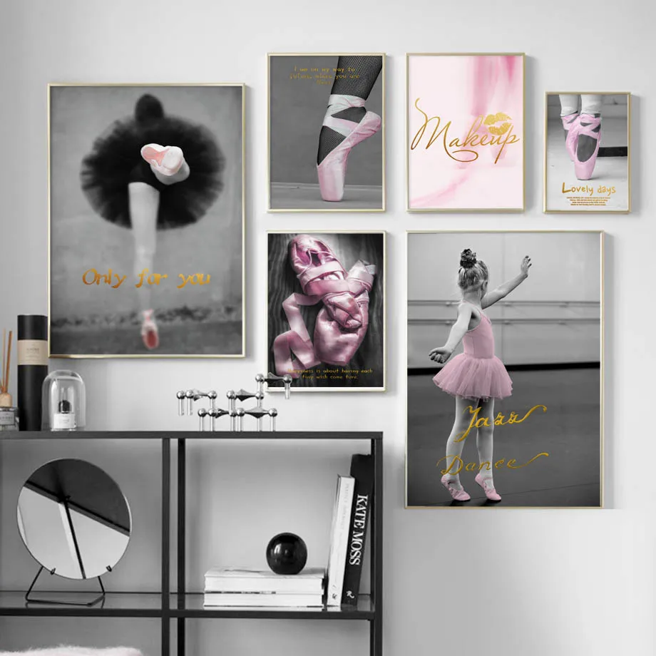 Motivational Quote Canvas Poster Dance Girl Art Picture Prints Wall Home Decor 