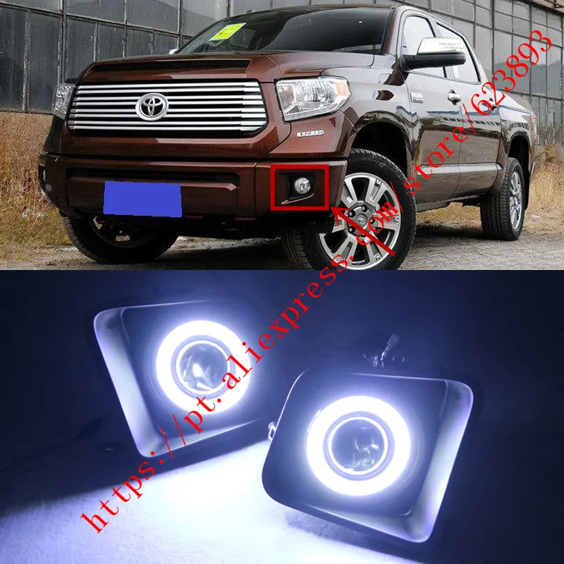 2x Led Daytime Running Lights Drl Projector Lens Fog Angel 2x Led Daytime Running Lights Drl Projector Lens Fog Angel Eyes Kits For Toyota Tundra 2017 2016