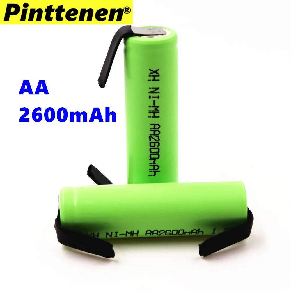 Большая емкость AA Ni MH аккумуляторная батарея 2600 mAh 1 2 V с пятно сварочное