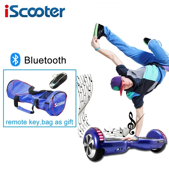 ХОВЕРБОРДА 6,5 дюйма Bluetooth Электрический скейтборд руль Smart 2 колеса Самостоятельная Баланс стоял скутер giroskuter iScooter
