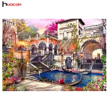 5D Agréable Paysage Ville Diamant Broderie DIY Cristal Pittoresque Diamant Peinture Point De Croix Motifs Strass Cadeaux De Noël
