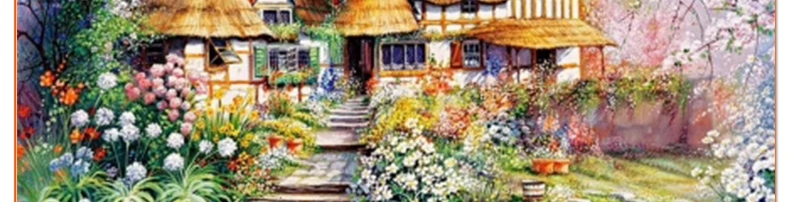 house wall decor full beads painting summer cottage diamond painting scenery wall sticker adhesive oil canvas crystal embroidery1954_05