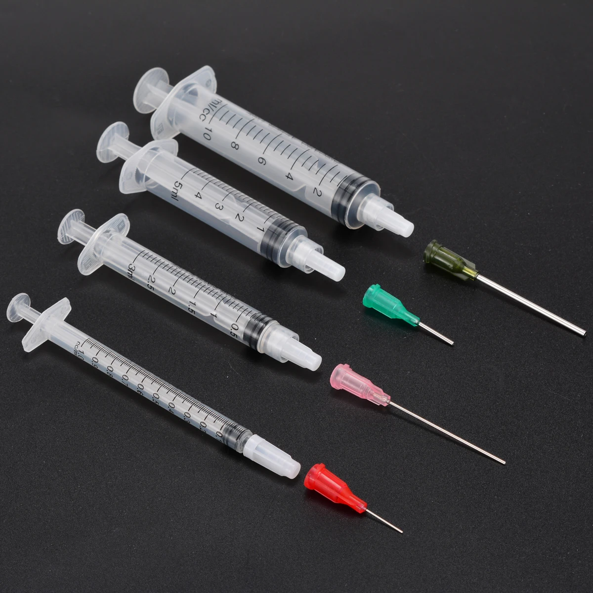 4pcs Blunt Tip Syringe 1-10ml Syringes With 4pcs 14G-25G Blunt Tip Needles And Caps For Experiments Handicrafts