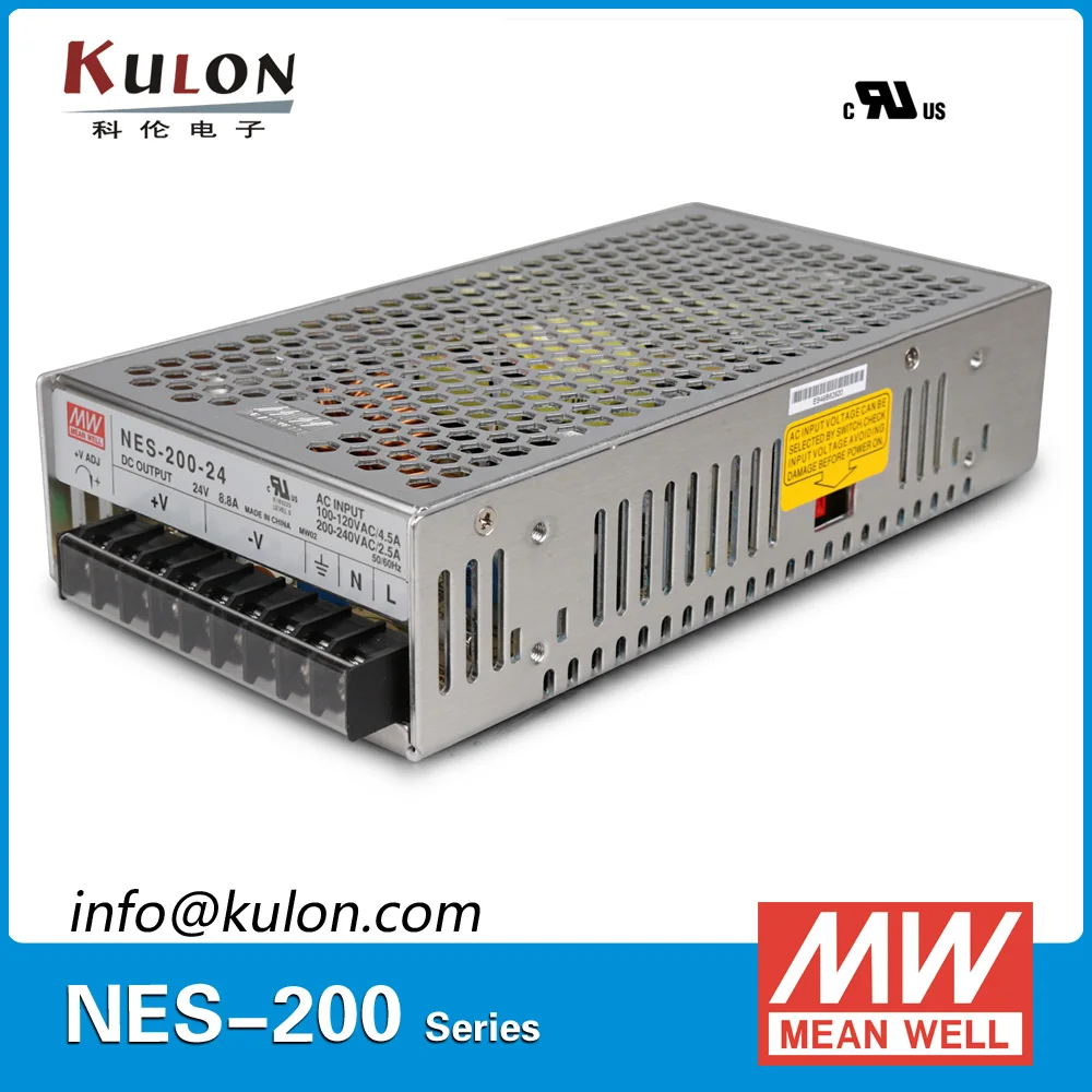 Mean well NES-200 источник питания 132 Вт 200 204 210 5 В 24 48 15 14 а 27 А 40 от 220 до 12 переменного и