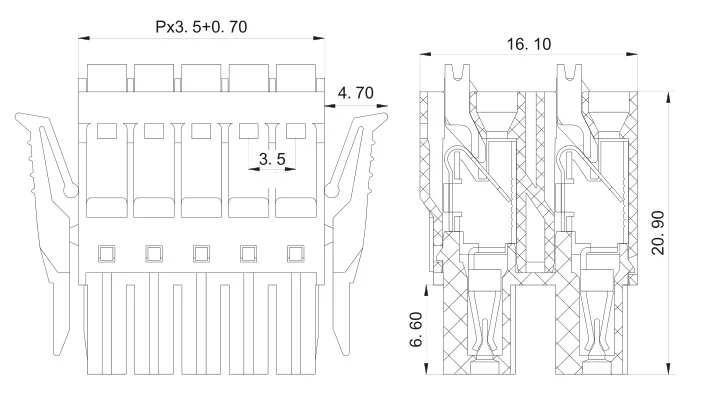 KF2EDGKNHG 3.5 2P~ 12P PCB PLUG-IN TERMINAL BlOCKS 15EDGKNHG 3.5mm 4PIN~ 24PIN PHOENIX CONTACT DEGSON KEFA YANNIU