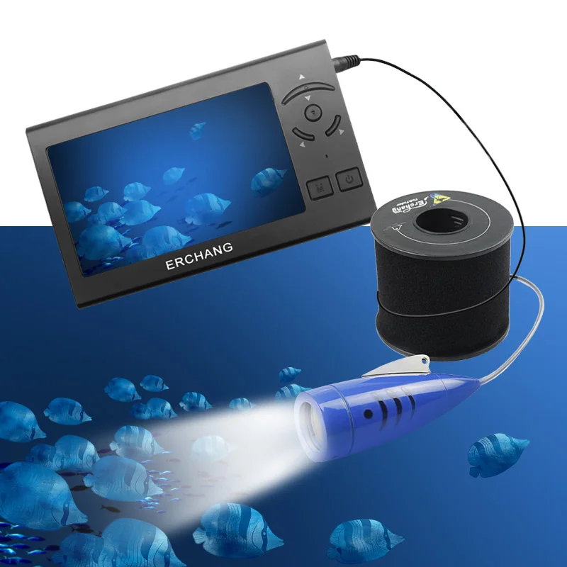 

1000TVL 4.3 Inch 15M Cable Fish Finder 8pcs White LED Underwater Adjustable Light Vision Fishing Camera LCD Monitor Fishfinder