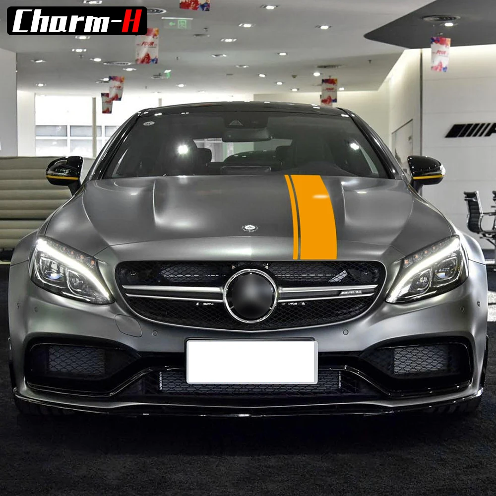 Наклейки для верхней крыши капота с боковыми полосками Edition 1 наклейки Mercedes Benz C63