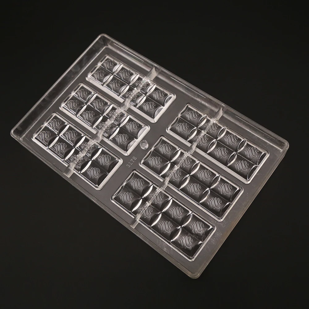 One Piece New Arrival 6x2Lines Chocolate Bar Mold Polycarbonate Jelly Mould Hard Injection PC Candy Tray