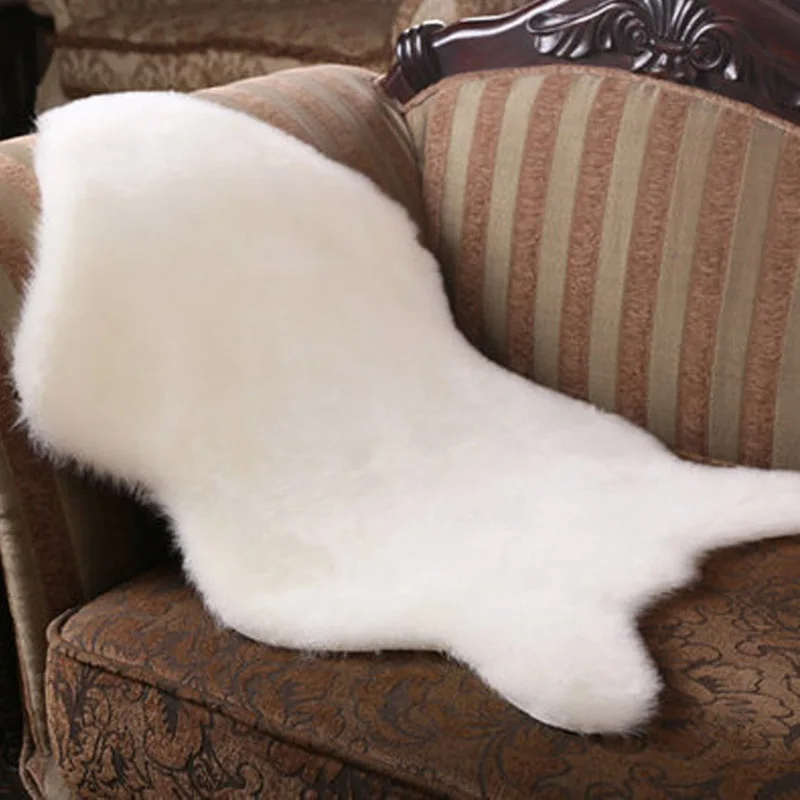 75x200cm Artificial Sheepskin Hairy Carpet Living Room Bedroom Rugs Skin Fur Plain Fluffy Area Washable Faux Mat | Дом и сад