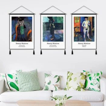 

Portrait of Wife Nude Henry Matisse Fauvism Hanging Cloth Cotton Line Art Painting Poster Home Decor Wall Hanging Tapestry Gift