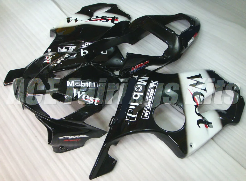 

New Bodywork ABS fairings Kits Fit for HONDA Injection molded CBR 600 F4i FS 01 02 03 CBR600 2001 2002 2003 Black WEST