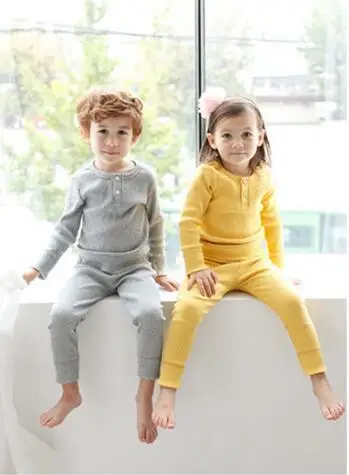 

ST280 High quality 2019 children clothing set girl kids night pajama boys pajamas suit green / pink / yellow / white 5 colors