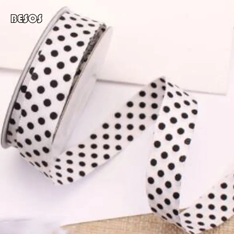 

Width 1.5cm/2.5cm Hair Ribbon Gift Box Packaging DIY Handmade Bow Decorative Ribbon Wave Point Belt 5merters/lot R0021M