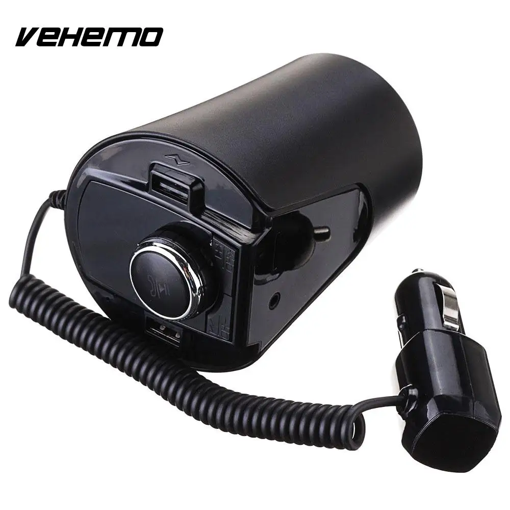 VEHEMO 5 В/2.5A 12-24 В fm-передатчик TF Pin-Cup Зарядное устройство Кубок Bluetooth автомобильные аксессуары Зарядное устройство Грузовик MP3 плеер Dual USB