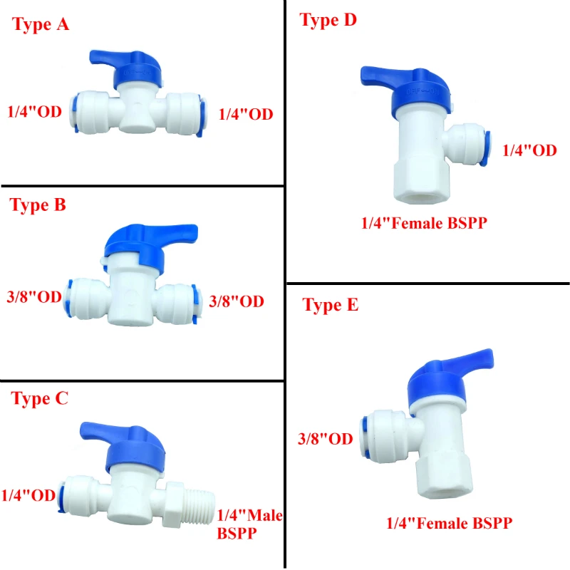 

Water Purifier Reveser Osmosis Aquarium System POM Ball Valve