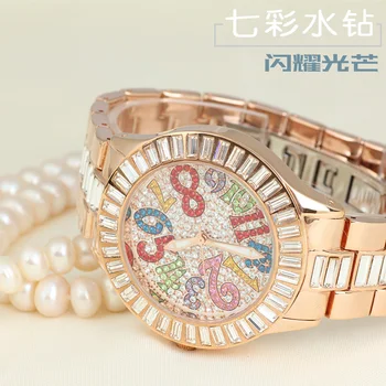 

New authentic melissa female form colorful digital stars fashion trend fashion diamond watch free shipping