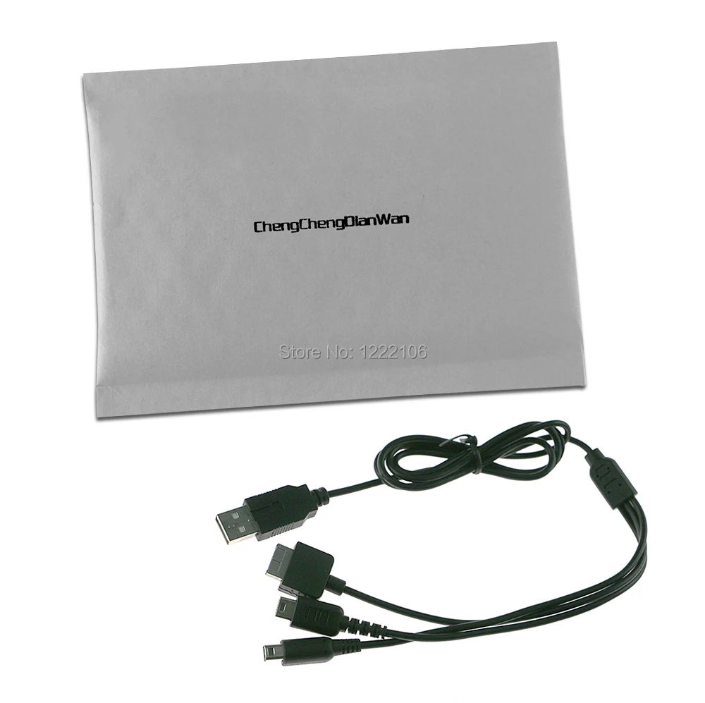 Chengchengdianwan 3 in1 USB Мощность Зарядное устройство зарядный кабель Шнуры для Nintendo ndsl ndsi psv1000 зарядки приводит Кабели 20 шт./лот