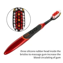 30.000 ударов/мин взрослых водонепроницаемый не- скольжения ручка звуковой вибрации электрическая зубная щетка гигиены полости рта массаж десен зубные щетки electric toothbrush