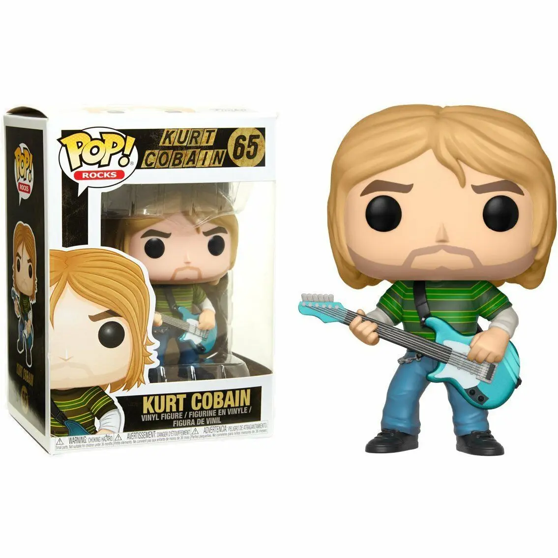 Официальный Funko pop Music: Kurt Cobain(Teen Spirit) Виниловая фигурка Коллекционная модель игрушки с оригинальной коробкой