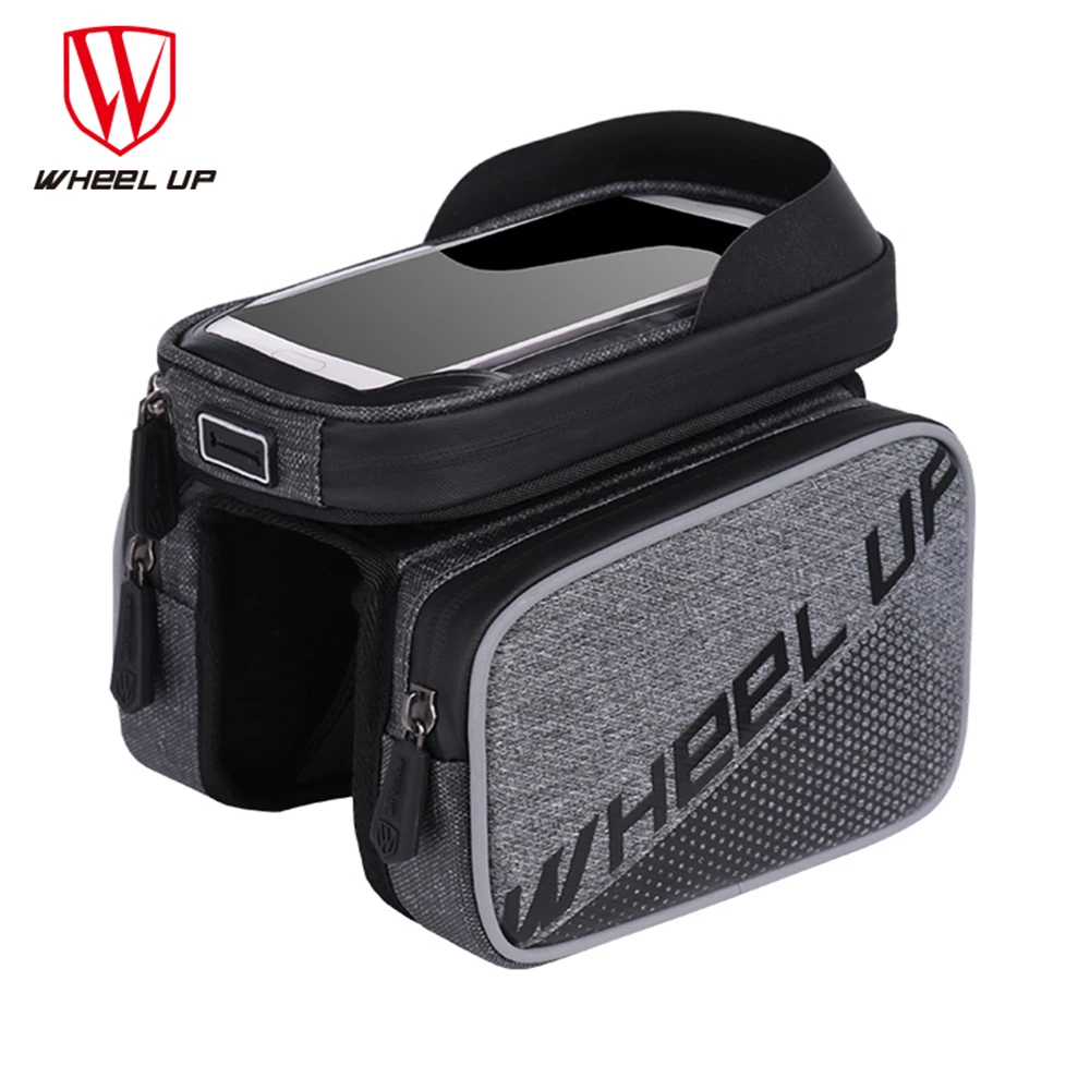 

WHEEL UP 6.0 Inch Cellphone Waterproof Touch Screen Bike Bag Reflective Top Tube MTB Cycling Riding Frame Front Head Bicycle Bag