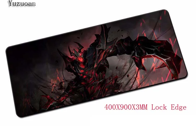 Игровой большой коврик для мыши Yuzuoan 400*900*3 мм DOTA 2 из натуральной резины игровой