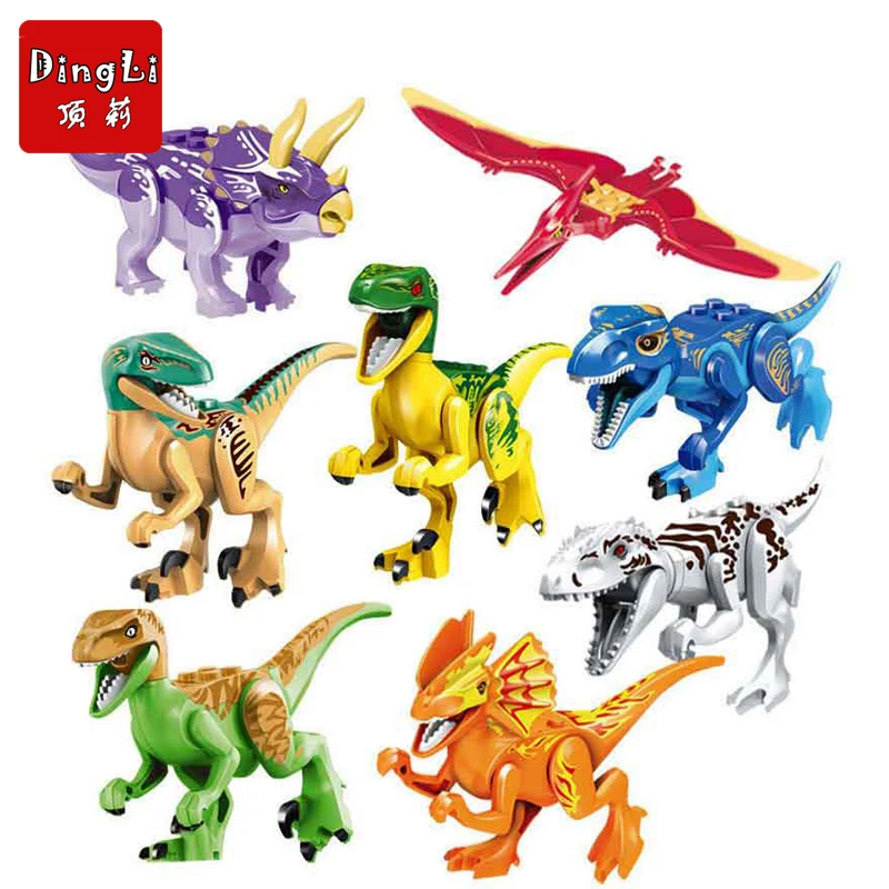 Jurassic World Dinosaurs Model Building Kits Figures Legoings Marvel Colorful Dinosaur Figures Blocks Toys For Children Gifts