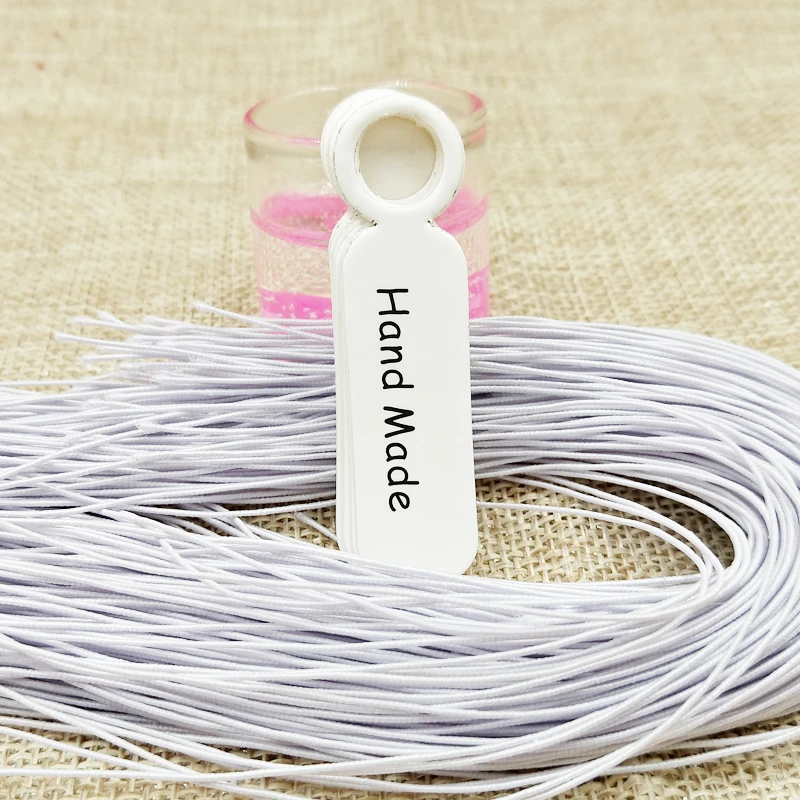 

2018 new Cute round Price Tags Hand made Gift tags with string DIY white Paper cards Garment Tags 1000PCS Tags+1000PCS Strings