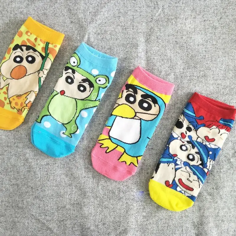 

1 Pair fashion Crayon Shinchan Cotton Short Socks cute Socks for kids Girls Cartoon Socks Cosplay Plush Toys gift