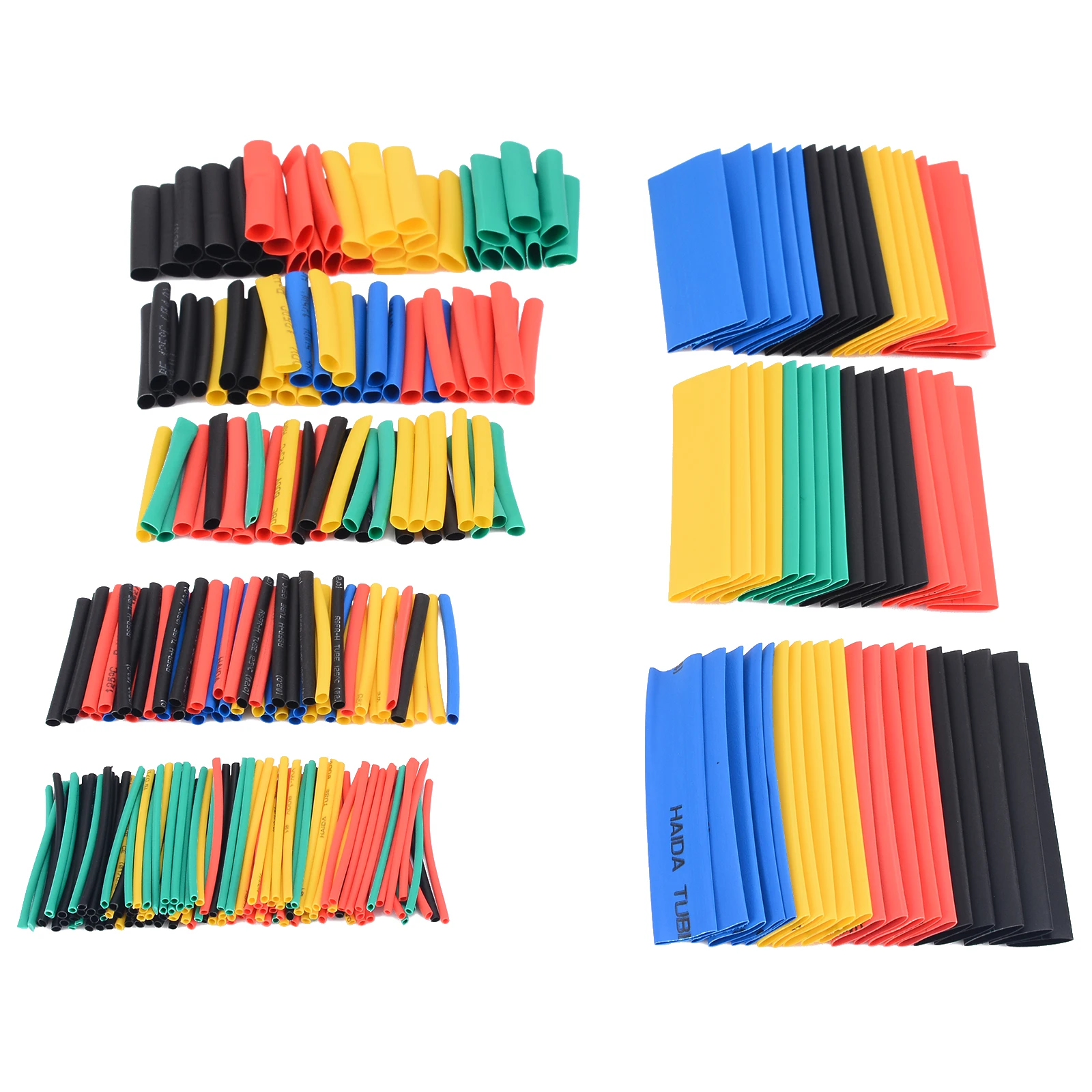 328Pcs Polyolefin Assorted Heat Shrink Tubing Insulation Shrinkable Tube Wrap Wire Cable Sleeving Kit 5 Colors