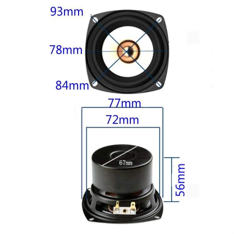 Tenghong 1 шт. 3 дюймовый звуковой динамик 4Ohm 8Ohm 15 Вт полный спектр динамик s Hifi Mediant бас Громкий динамик для домашнего кинотеатра DIY