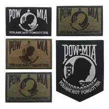 Вышитый военный POW Миа вы не забудьте патч крюк назад тактические заплатки армии для рюкзака смешные слова на заказ