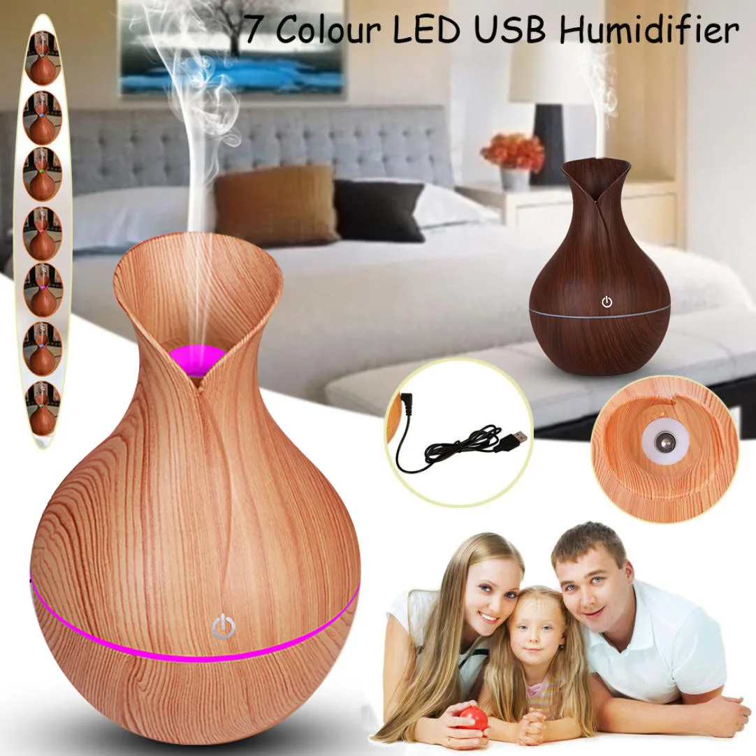 

USB Electric Humidifier 130ml Air Aroma Essential Oil Diffuser LED Ultrasonic Aroma Aromatherapy Humidifier For Home #35