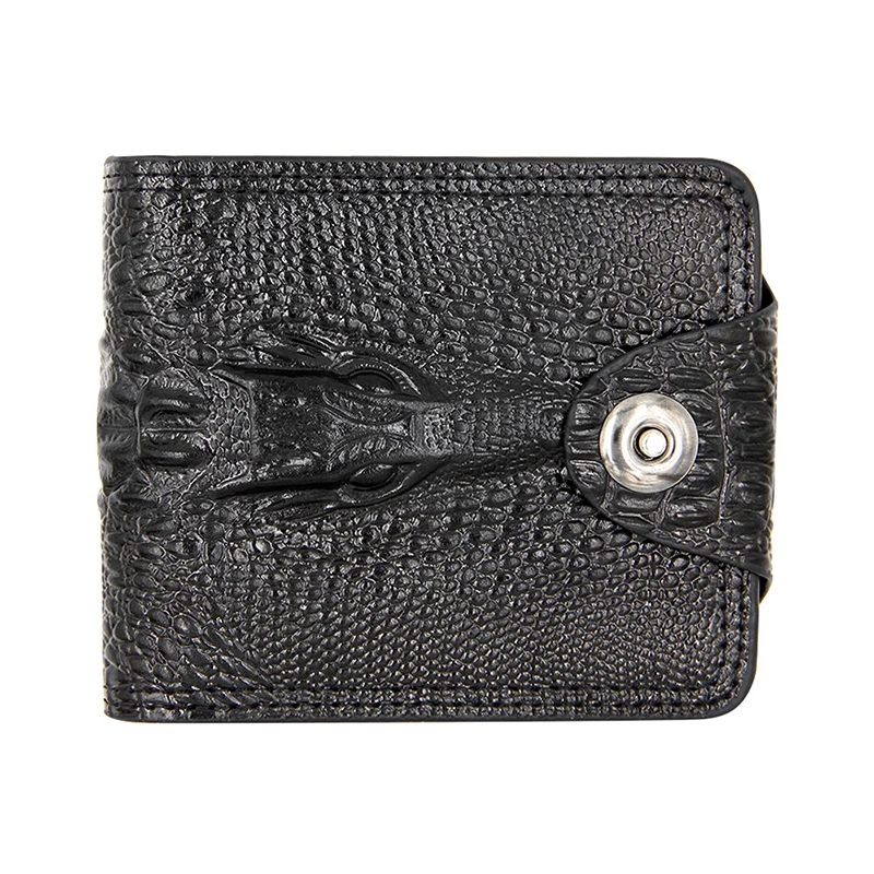 BMenbense Hasp Short Wallets for Mens Credit Card Holder Men Purse Crocodile Patter Slim Wallet Money Purse