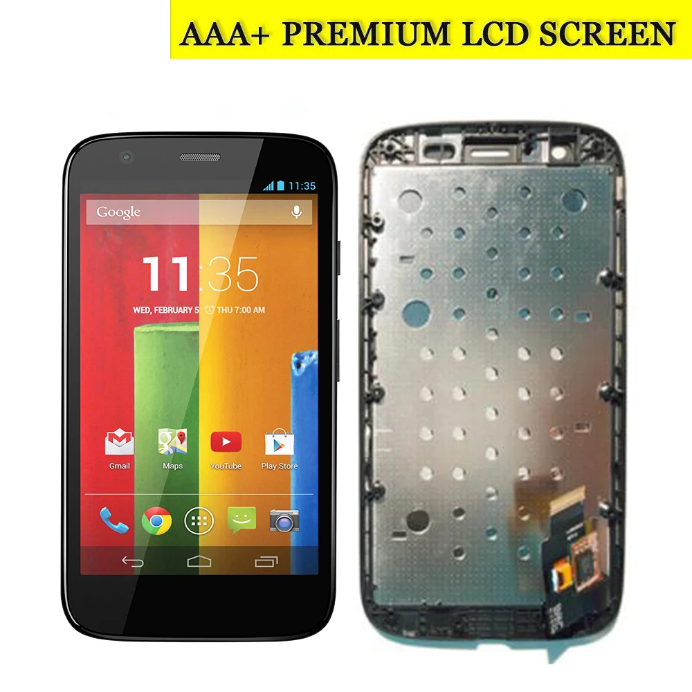 

Sinbeda 4.5'' AAA LCD For Motorola G G1 LCD Display XT1032 XT1033 XT1040 LCD Touch Screen Digitizer Assembly Frame Replacement