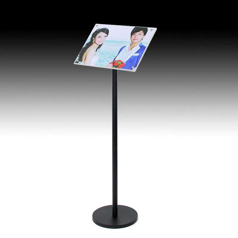 

A4 Floor Poster Pedestal Sign Display Holder Floor Stand with Clear Acrylic Poster Frames
