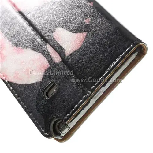 Moon Wolf Leather Flip Cover for Samsung Galaxy Note 4 N910