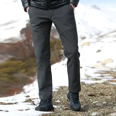 

Toread New Winter Hiking Camping Soft Shell Pants Outdoor Windproof Breathable Add Wool Warm Elastic Trekking Pants HAMF91023
