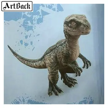 

New hot 5d diy diamond painting small dinosaur square full 3d diamond embroidered mosaic pattern for home decoration painting