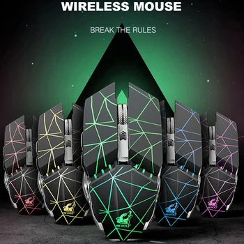 

Game Mouse 2.4GHz Wireless LED Mute Rechargeable USB Gaming Computer Mice For Laptop sem fio inalambrico mouse