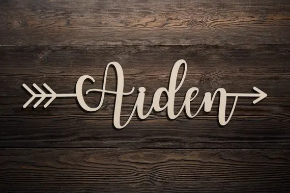 

Custom Script Word Personalized Wood Sign Wooden Name Rustic Cursive Word Room Decoration Nursery Wall hanging Personalized name