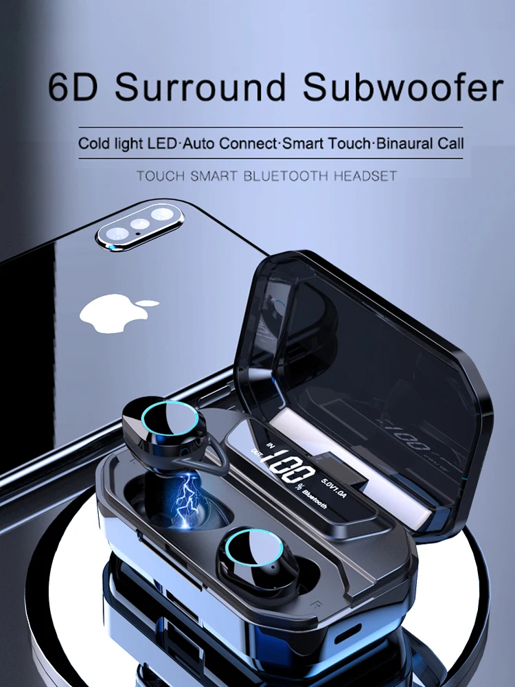 

Bluetooth 5.0 Earphones Sound Effect Improve Wireless Headset With Digital Display 3300mAh Charge Box for Samsung Galaxy buds