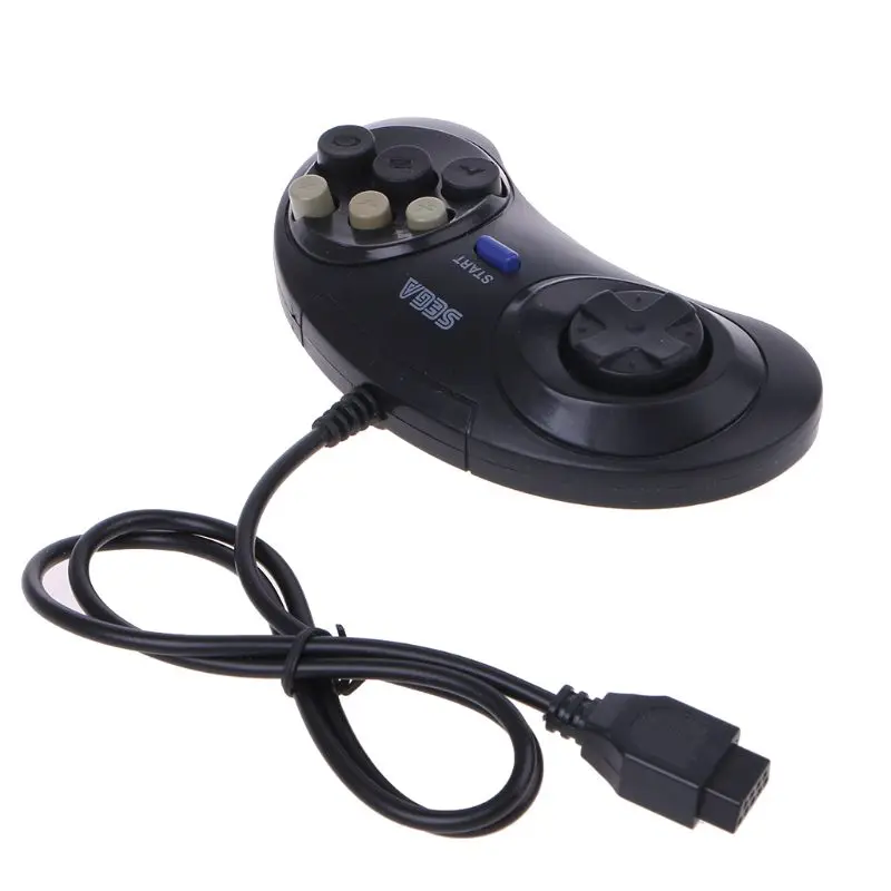 6 кнопок Проводной контроллер Pad геймпад для Mega Drive Megadrive sega MD Genesis