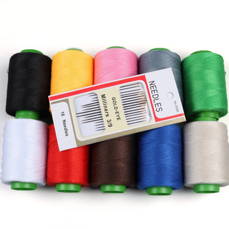 

2019 New 10pcs Colorful High Tenacity sewing needles thread sets DIY Hand Knitting industrial Clothes quilt Thread Z4991