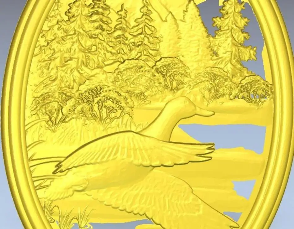 cnc Panno_duck_1 in STL file format 3d model relief for | Инструменты