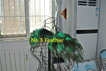 

Green feather epaulette pad feather shrug shoulder cape rooster feather shoulder epaulette Costume party costume