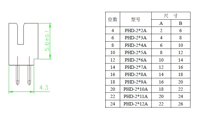 100 шт двойной Круглый PHD2.0 2 мм угол Z PHD-2* 3P 4P 5P 6P 7P 8P 10P