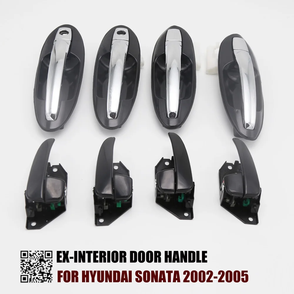 

BLACK INTERIOR AND CHROME EXTERIOR DOOR HANDLE FOR HYUNDAI SONATA 2002-2005