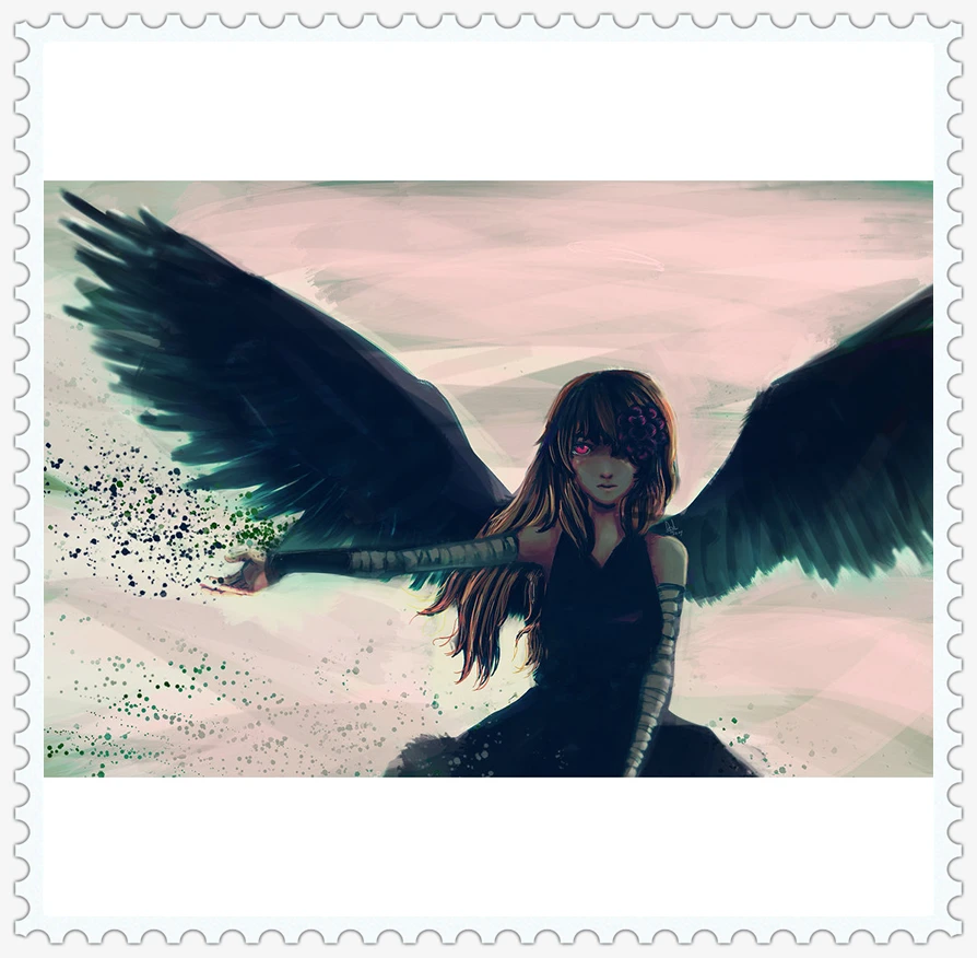 

New 5d diy Diamond painting Black wing fallen angel Diamond Embroidery Cross Stitch Kit mosaic picture round drill YF1075