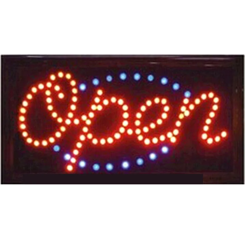 

Led shop open sign direct selling led sign 10X19 inch semi-outdoor flashing custom led open signs