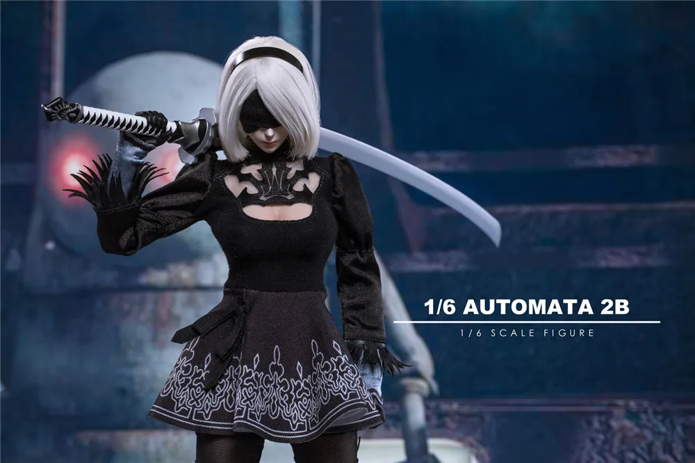 PS4 игра 1/6 НИР: автоматы 2B YoRHa № 2 Тип B Девушка глава лепить с проушиной одежда с рисунком маски постельного белья без фигуры